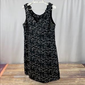 7 Black and Silver Floral LBD